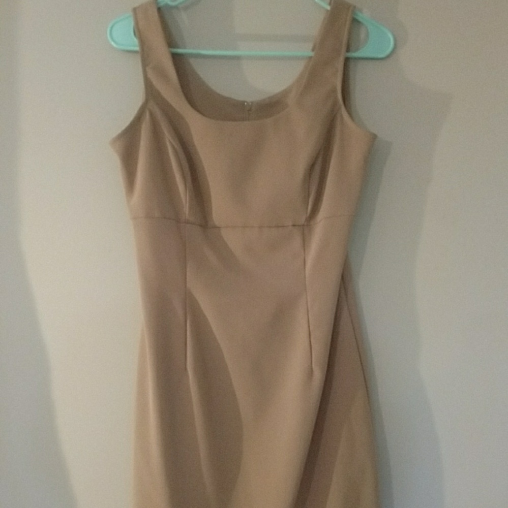 Cream buisness professional tank dress small